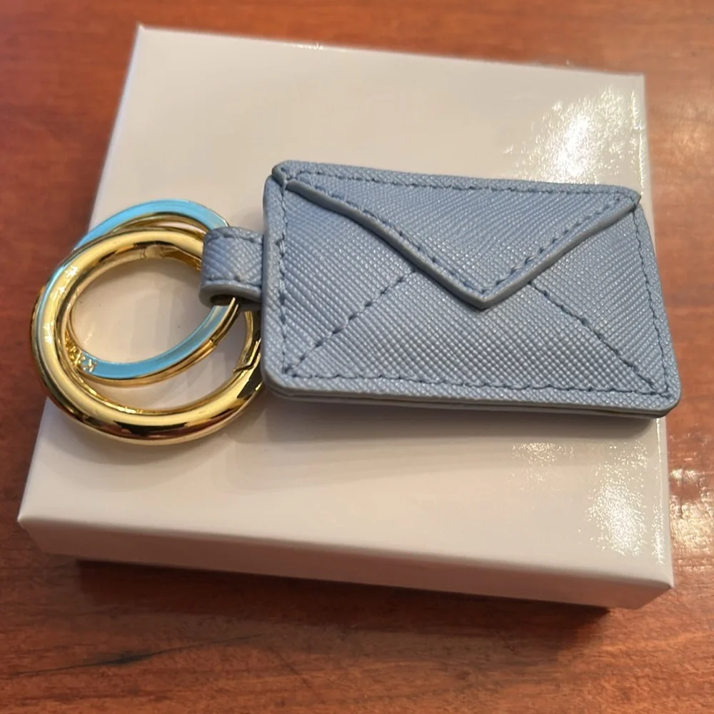 Katie Loxton xoxo key chain gold tone holders blue soft girl feminine
